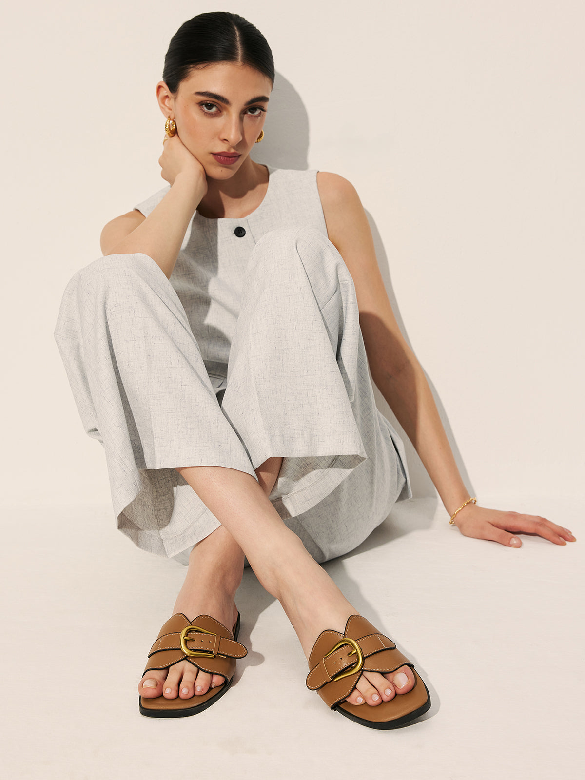 Damen Fußstützend Sandalen mit Schnallen