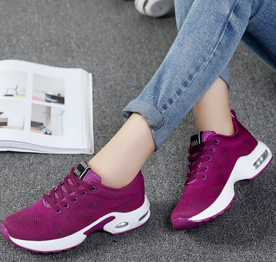 Damen Sneaker Mit Luftpolstersohle Und Sportlichem Design