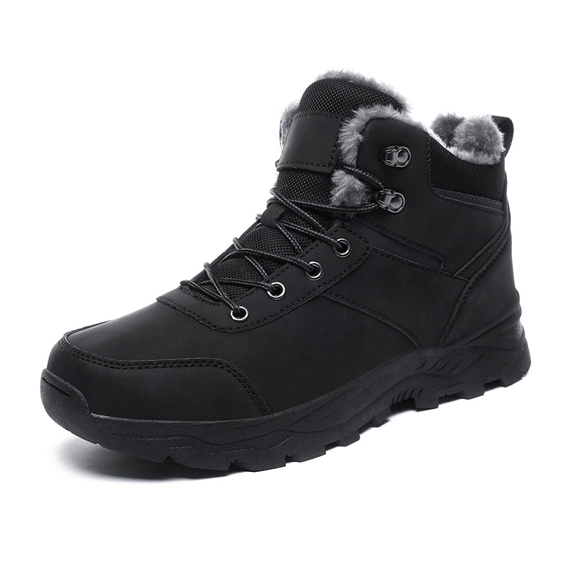 Herren Winterstiefel Aus Leder Mit Wasserdichtem Design