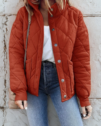 Ehrengard | Damen Cropped Pufferjacke, gesteppt mit Stehkragen & verstellbarem Saum