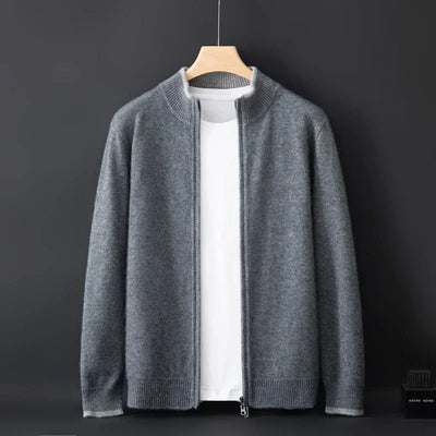 Weston | Herren Strickjacke mit Reißverschluss | Minimalistischer Stil mit Stehkragen