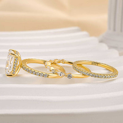 Jaily™ | Gold 3-teiliges Hochzeitsring-Set