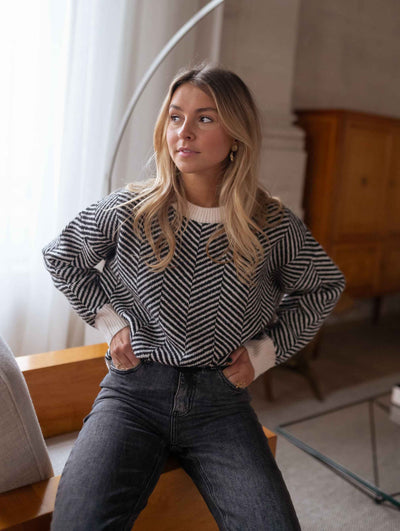 Lenya™ | Gemusterter Strickpullover