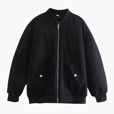 Damen Bomberjacke mit Reißverschluss und Fronttaschen