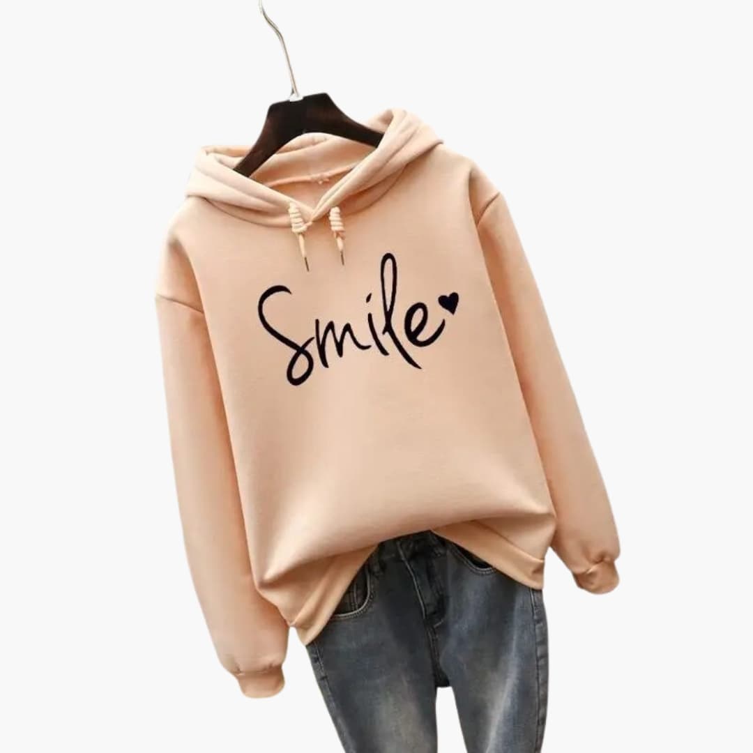 Damen Hoodie mit Kapuze und Frontprint