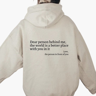 Damen Hoodie mit Rückendruck und Kapuze