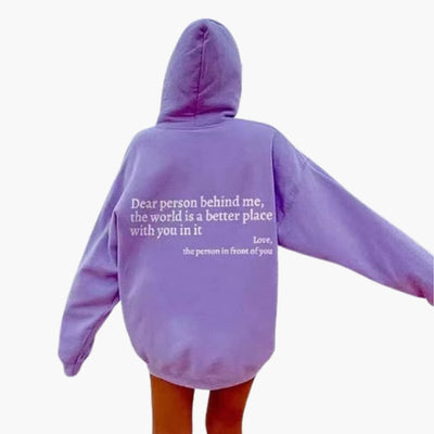 Damen Hoodie mit Rückendruck und Kapuze