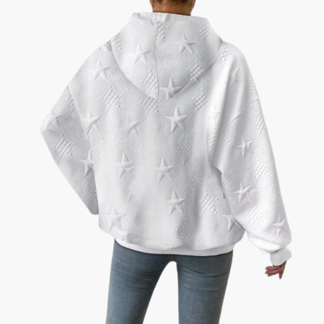 Damen Kapuzen pullover mit Kordelzugkapuze und langen Ärmeln