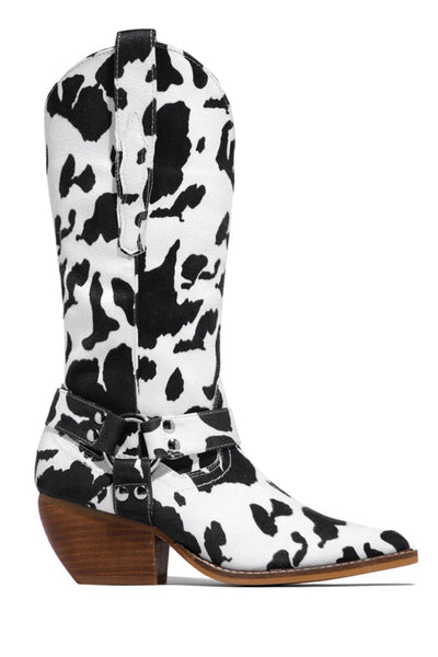 Damen Cowboystiefel Leder Elegant Western Stil