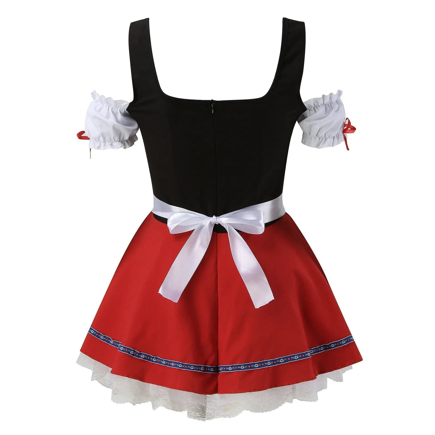 Damen Dirndl Kleid Baumwolle Festlich Verspielt