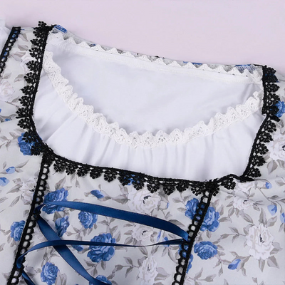 Damen Elegantes Blumen Dirndlkleid | Midi