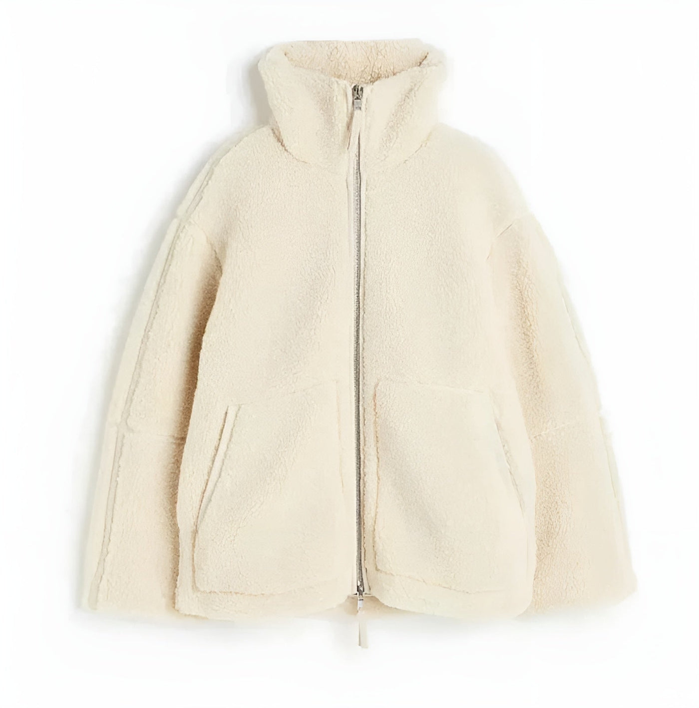 Damen Fleece Jacke Oversized Stil