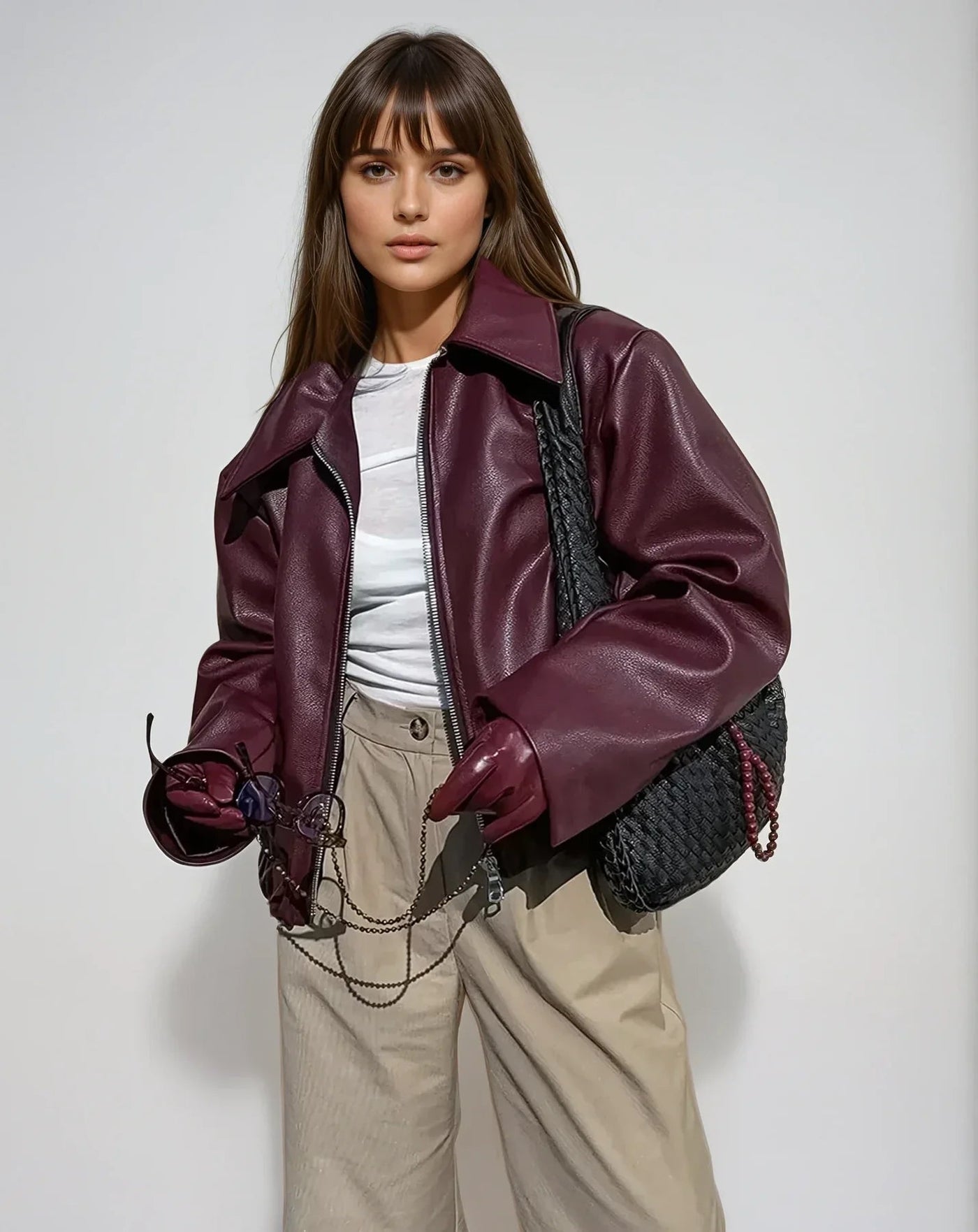 Damen Jacke Hochwertiges Gewebe Klassischer Stil