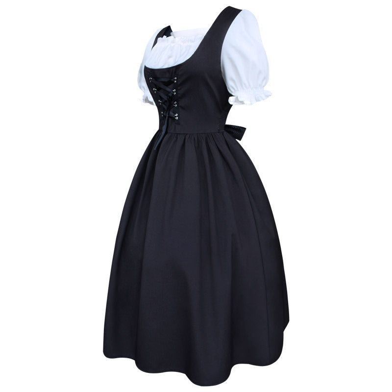 Damen Trachtenkleid Baumwollmix Traditionell Elegant