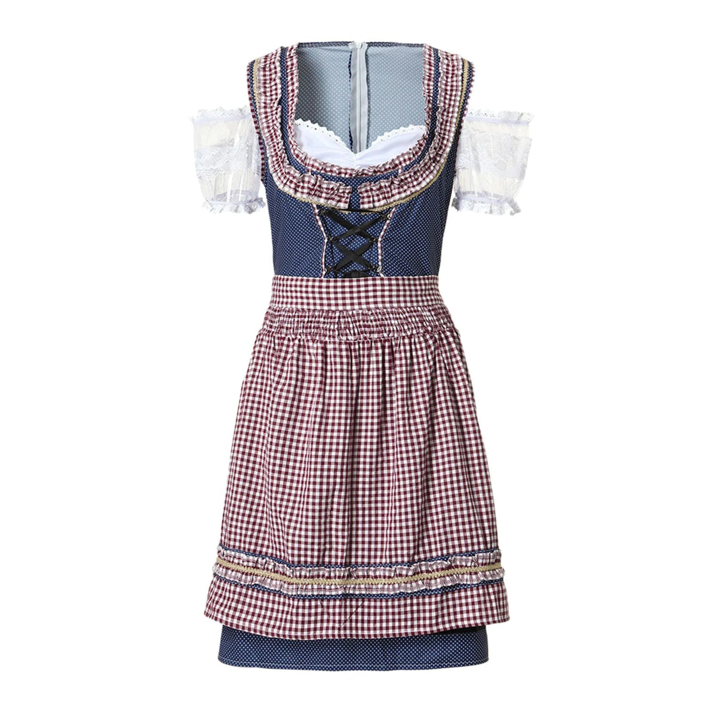 Damen Trachtenkleid Trachtenstoff Traditionell