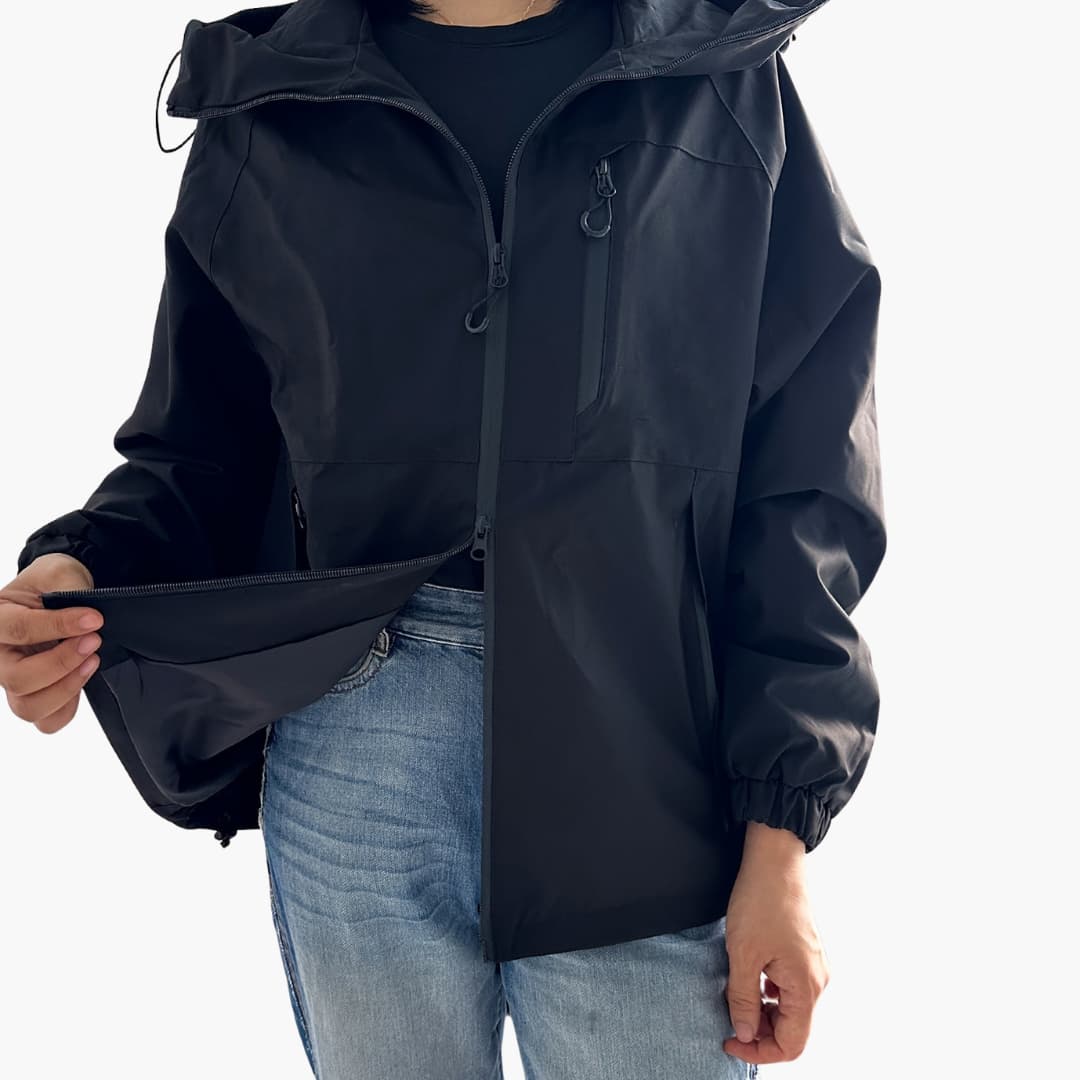 Damen jacke mit Kapuze und Reißverschlusstaschen