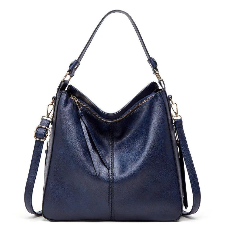 Elegante Ledertasche für Damen – klassische Lederhandtasche mit Abnehmbarem Schulterriemen