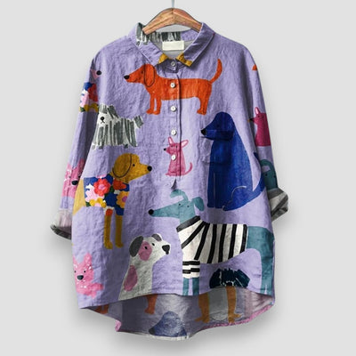 Julia | Bluse mit Kunst-Print