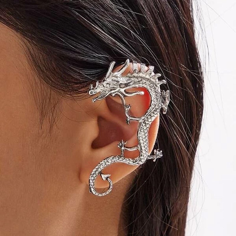 Charm™ | Silberne Drachenohrringe
