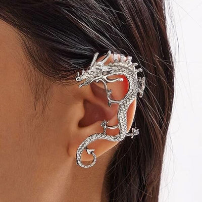 Charm™ | Silberne Drachenohrringe