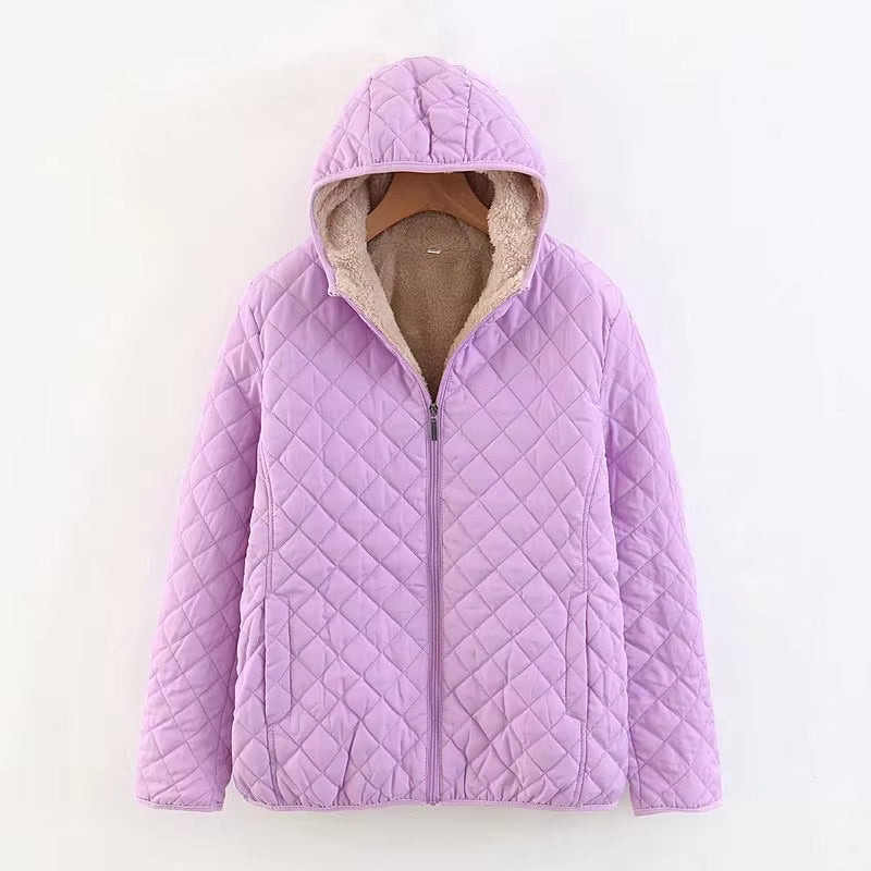 Eideltraud | Damen Steppjacke mit Fleecefutter, Kapuze & Relaxed Fit