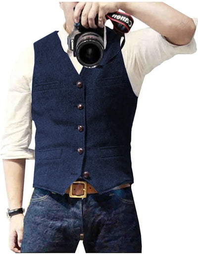 Herren Trachtenhemd | Slim Fit Herringbone Vest