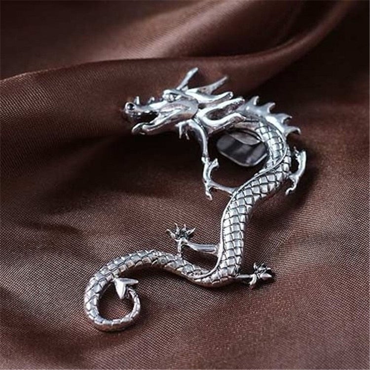 Charm™ | Silberne Drachenohrringe