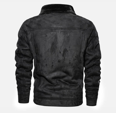 Herren Wildlederjacke Mit Sherpa Futter