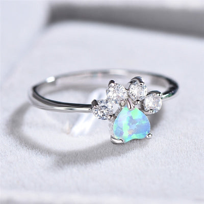 Opal- und Zirkonia-Ring