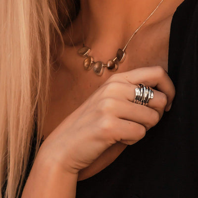 Rosina® |  Vintage Dicke Schicht Silberring