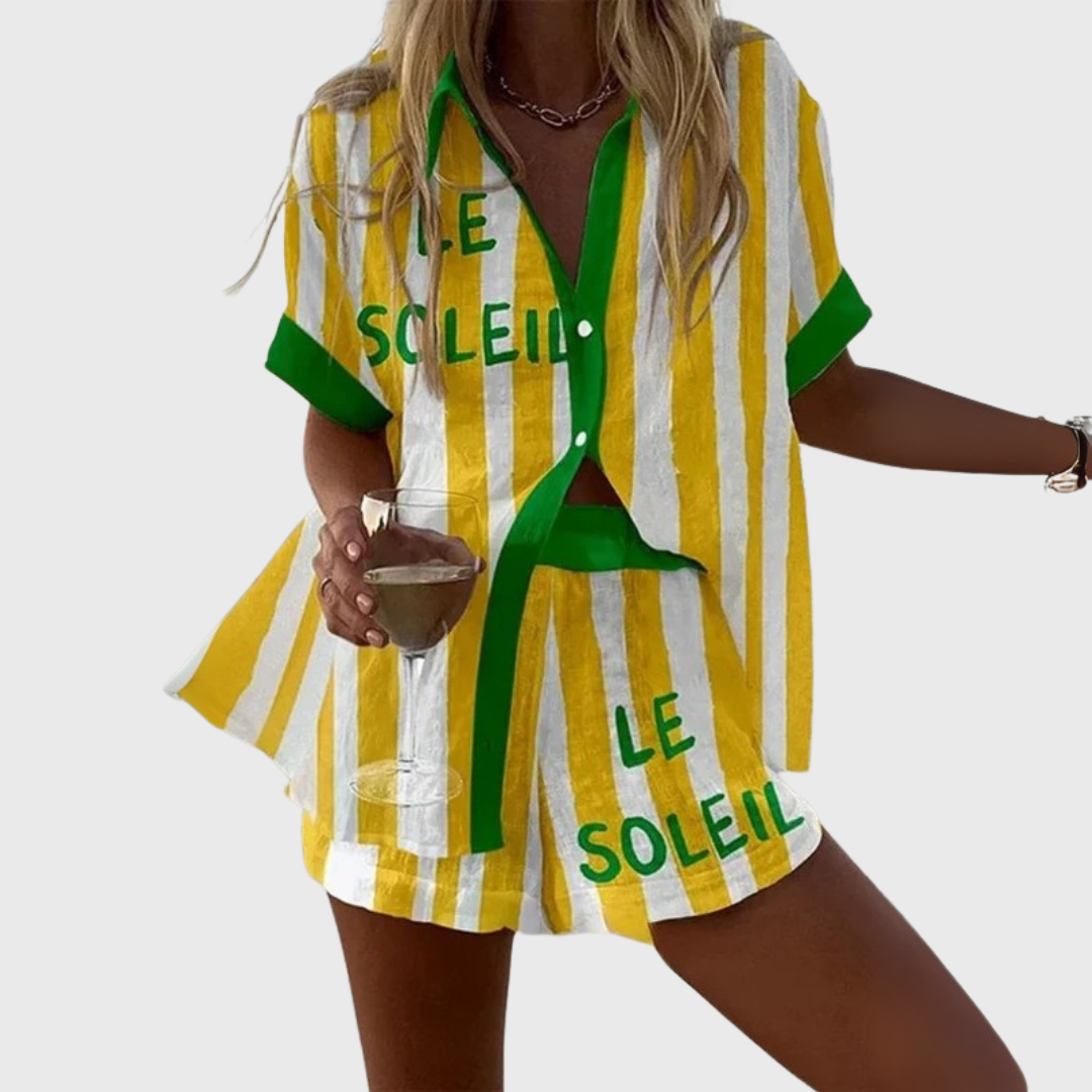 Hazel | Set kurz mit Streifencharme