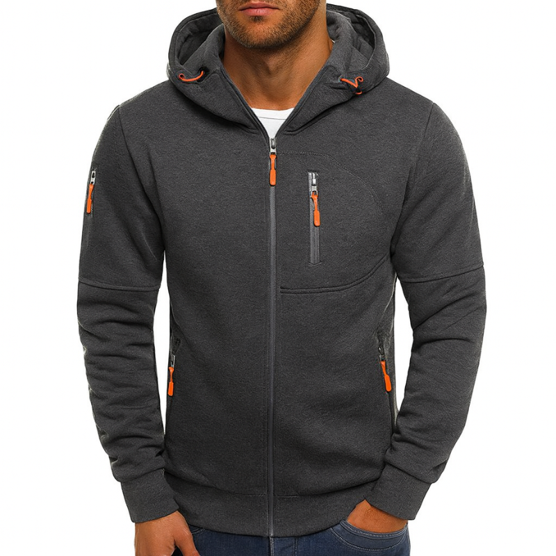 Herren-Kapuzenpullover mit Reißverschluss – Freizeitstil und sportliche Aktivitäten