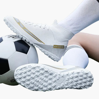 Herren Fußballschuhe mit Schnürung und Stollen Sohle