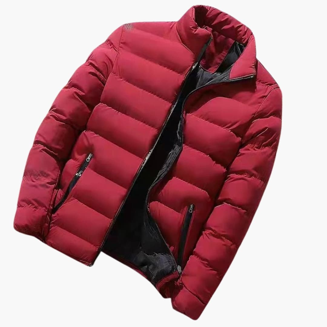 Herren Winter jacke mit Reißverschluss und Seitentaschen