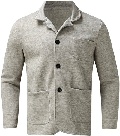 Herren Freizeitblazer mit Frontknöpfen und Aufgesetzten Taschen