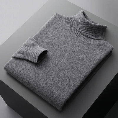 Herren-Rollkragenpullover – Elegantes Design, normale Passform, lange Ärmel