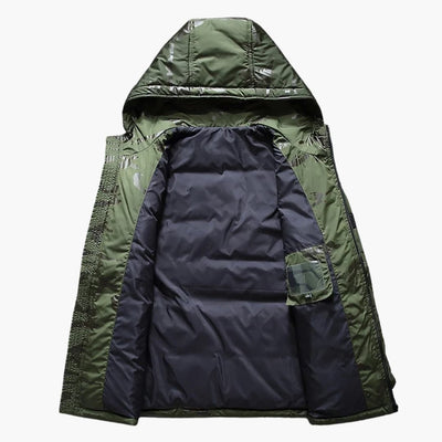 Herrenjacke mit Reißverschluss Kapuze und Taschen