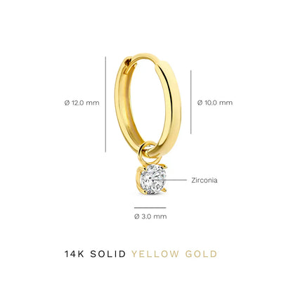 Celeste™ | Goldene Steinkreisohrringe