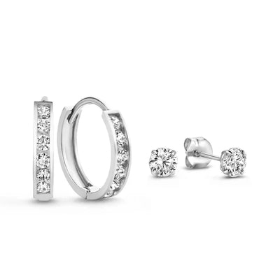 Klarissa® | Brillane Stein-Ohrringe Set Gold