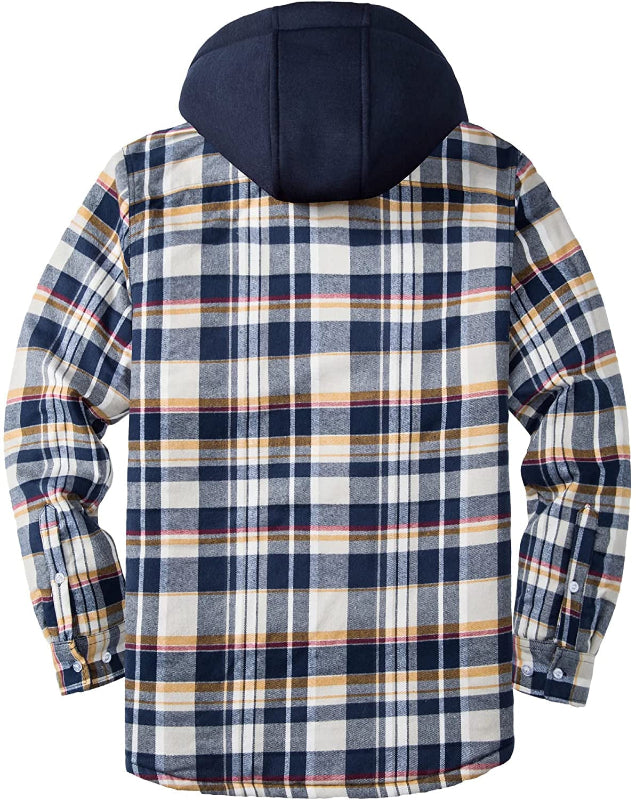Karierte Winterjacke für Herren mit Stehkragen und windabweisenden Bündchen – perfekt und stylisch für Herbst und Winter