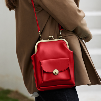 Vintage Kussverschluss Tasche - Retro Chic Essentiell