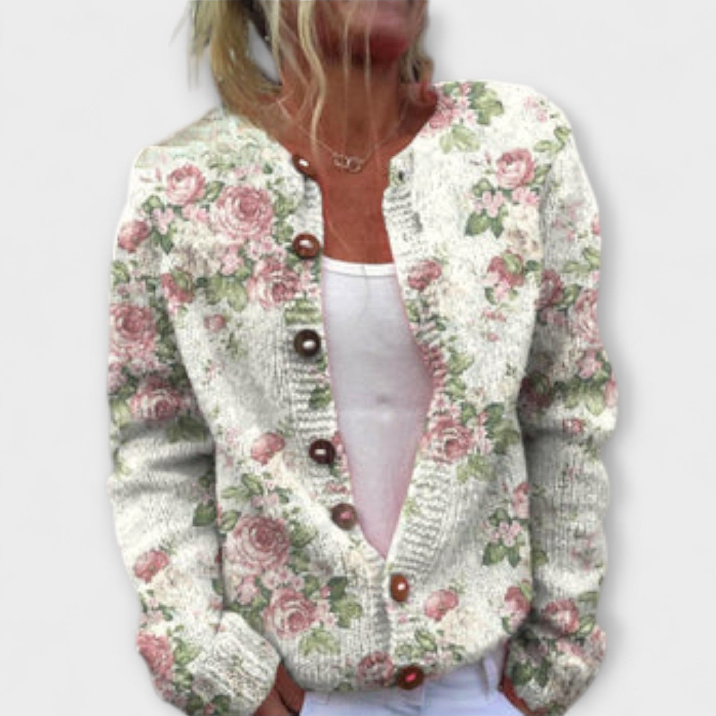Noa – Kuscheliger Cardigan mit Print