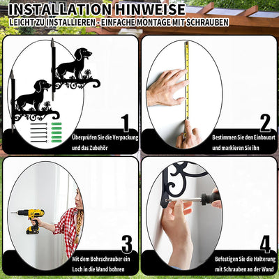 Dachshund Metall Hängender Pflanzentopfständer