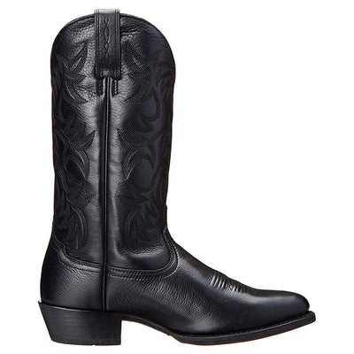 Damen Western-Cowboystiefel in Mittlerer Höhe mit Spitzem Zehenbereich und Dekorativer Ziernaht