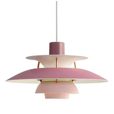 Moderne LED-Hängelampe in Farbenfrohem Metalldesign für Esstisch und Wohnbereiche – Energiesparend, E27 Fassung