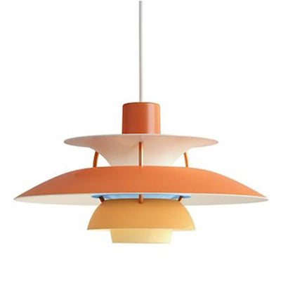 Moderne LED-Hängelampe in Farbenfrohem Metalldesign für Esstisch und Wohnbereiche – Energiesparend, E27 Fassung