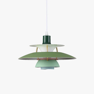 Moderne LED-Hängelampe in Farbenfrohem Metalldesign für Esstisch und Wohnbereiche – Energiesparend, E27 Fassung