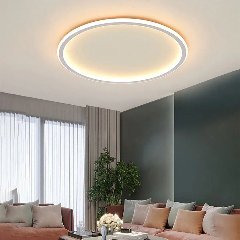Moderne Runde LED-Deckenleuchte im Skandinavischen Stil für Wohnzimmer – Gleichmäßige Beleuchtung, 20-60 cm Durchmesser