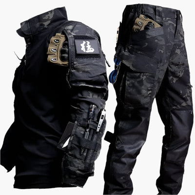 Herren Taktik Set Mit Combat Longsleeve Und Cargo Hose