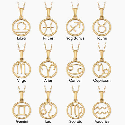 Zodiaczeichen Halskette | Gold